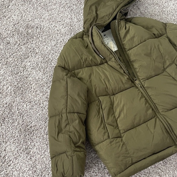 OOF WEAR Oversize Hooded Jacket In Verde Oliva Size 38 - Picture 4 of 16